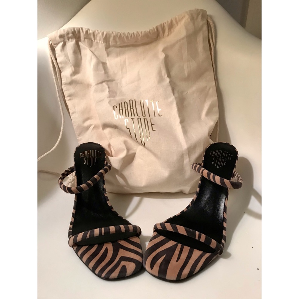 NWOT Charlotte Stone Animal Print Heels